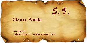 Stern Vanda névjegykártya